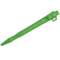 Detectable HD Retractable Pens - Standard Ink (Pack of 50) - Blue Ink, Green Housing, Lanyard