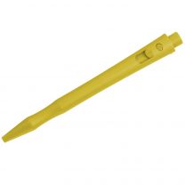 Detectable HD Retractable Pens - Standard Ink (Pack of 50) - Blue Ink, Yellow Housing, no Clip