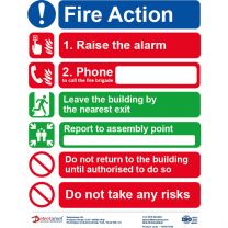 'Fire Action Plan' Sign