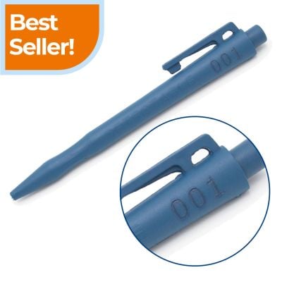 Sequentially Numbered Detectable Heavy Duty 'HD' Retractable Pens - Standard Ink (Pack of 50)