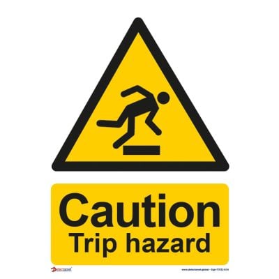 'Caution Trip Hazard' Sign
